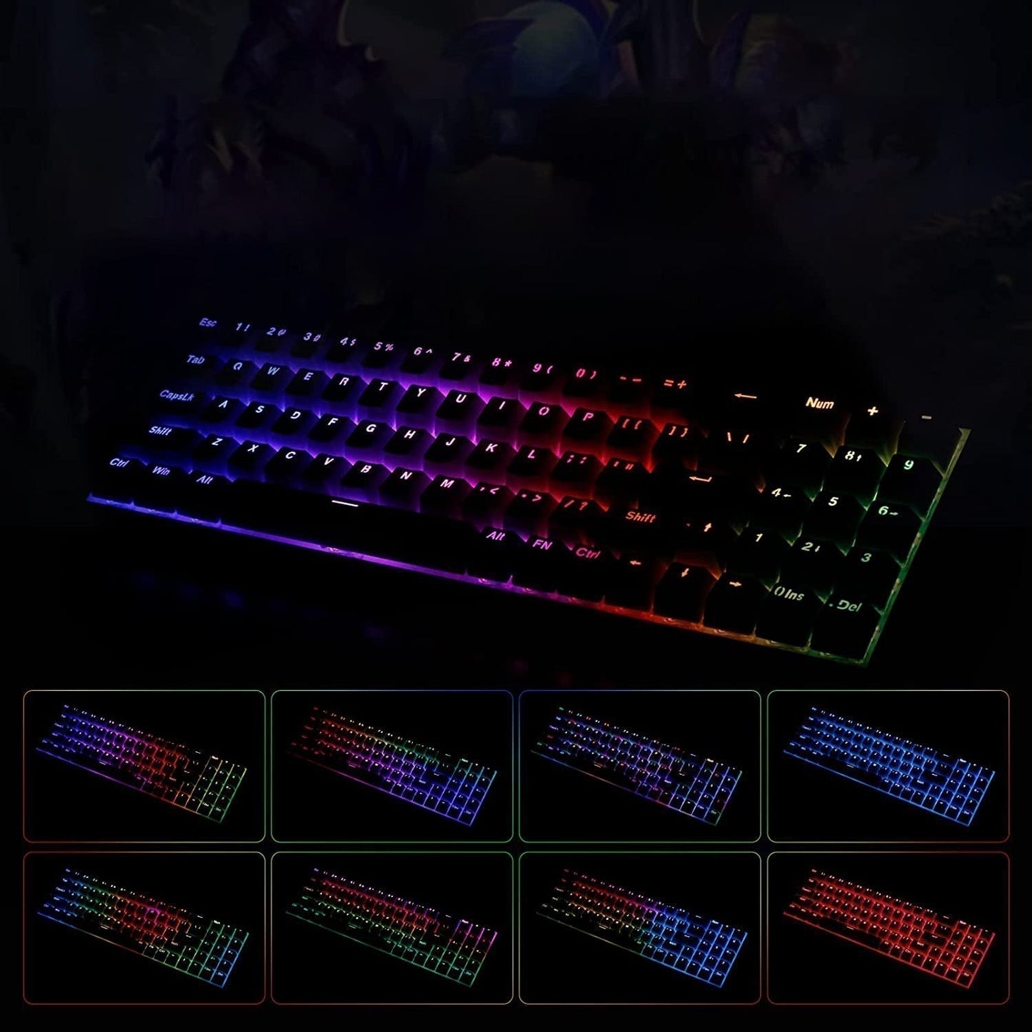 Redragon Cheetah® - Teclado mecânico K688, RGB, Switch Outemu MK2
